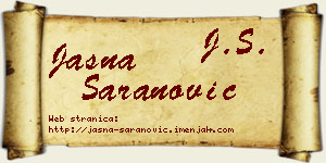 Jasna Šaranović vizit kartica